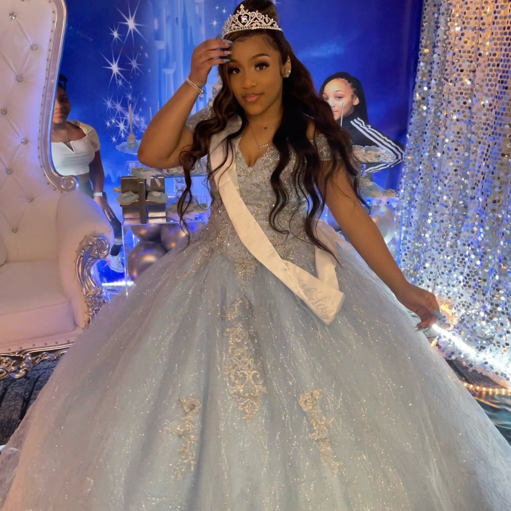 Elegant Blue Girls/Teen Dress